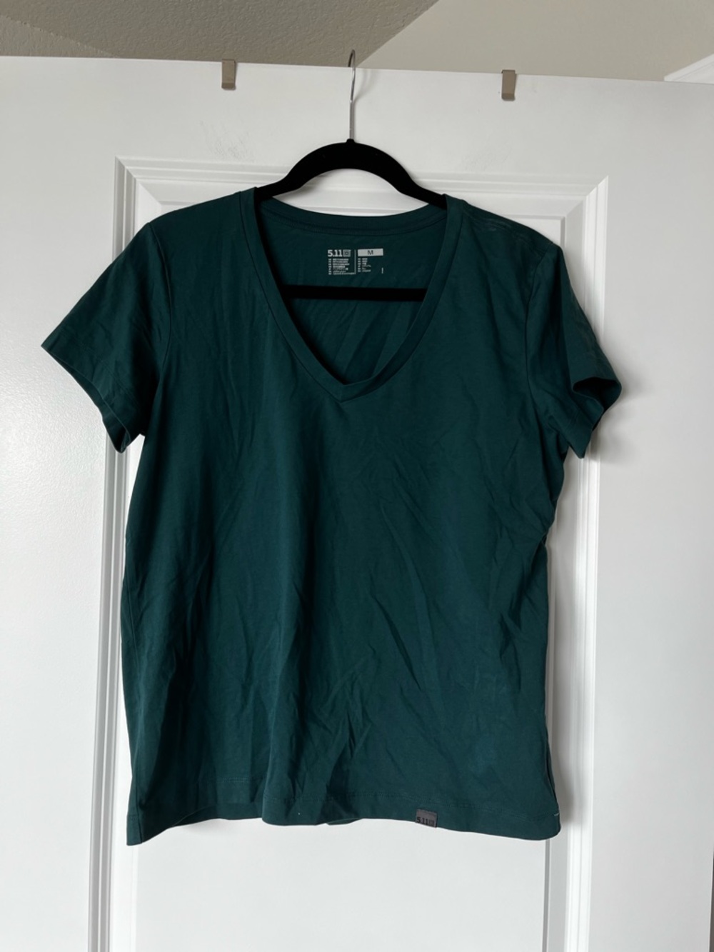 5.11 Tactical Women's V-Neck Short Sleeve Tee in Teal Green